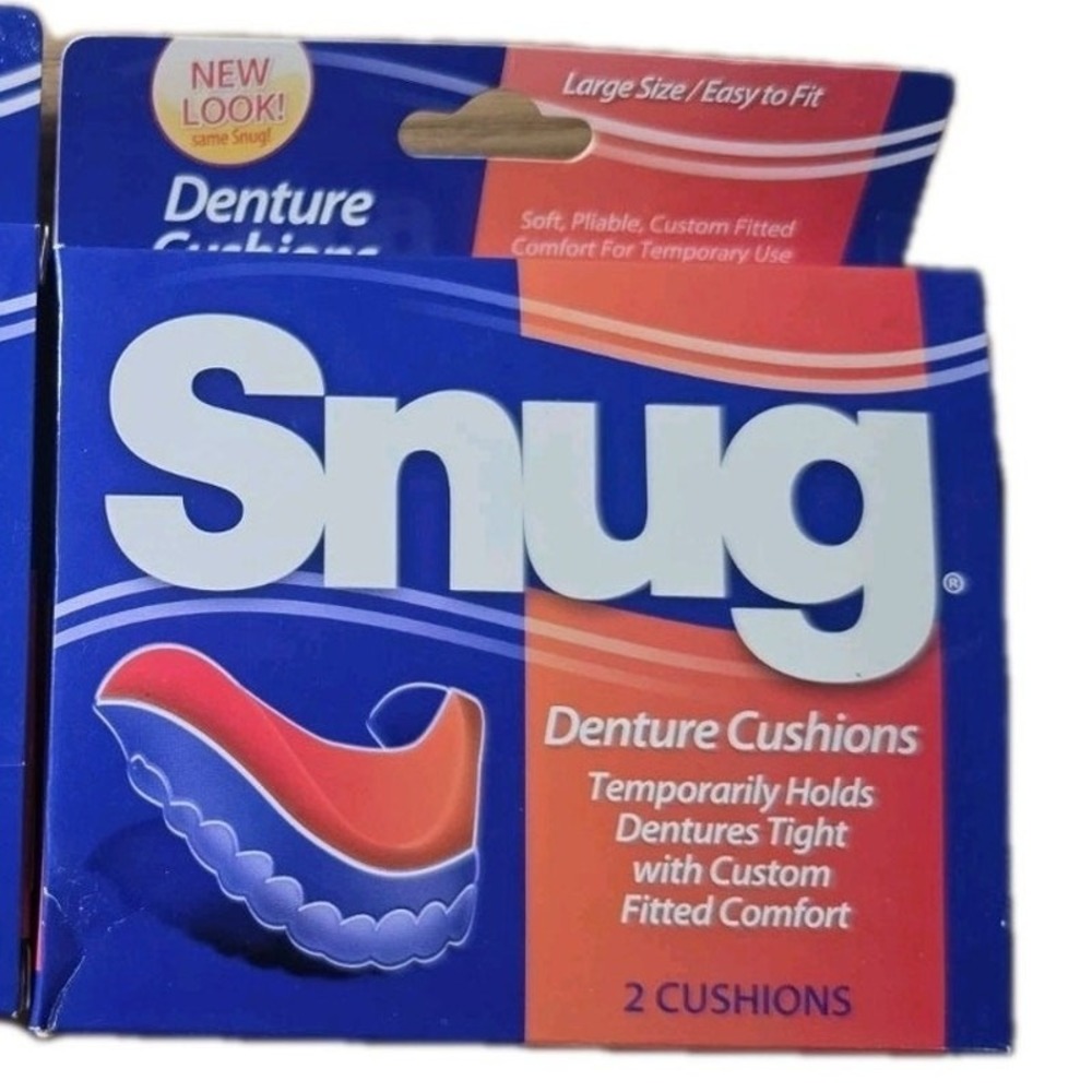 1 Box Snug Denture Cushions Large Size 2 Cushions New